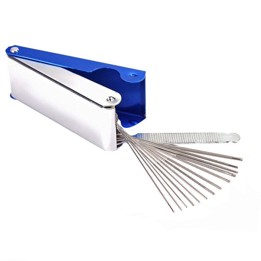 Guitar file set including 13 round files & 1 flat file 0.3mm - 1.6mm size