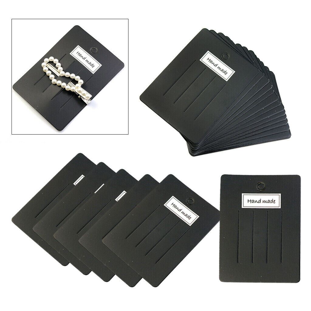20 Pack Jewelry Display Cardboards Handmade Blank Barrette Card Holder