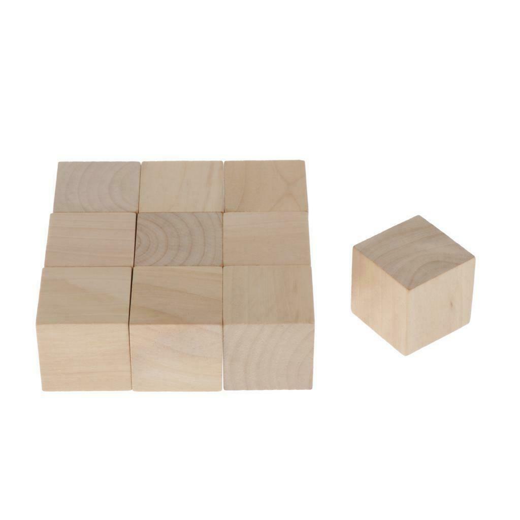 10PCS Wood Blank Dice D6 Game Dice For DIY Decorating Craft Projects 40mm