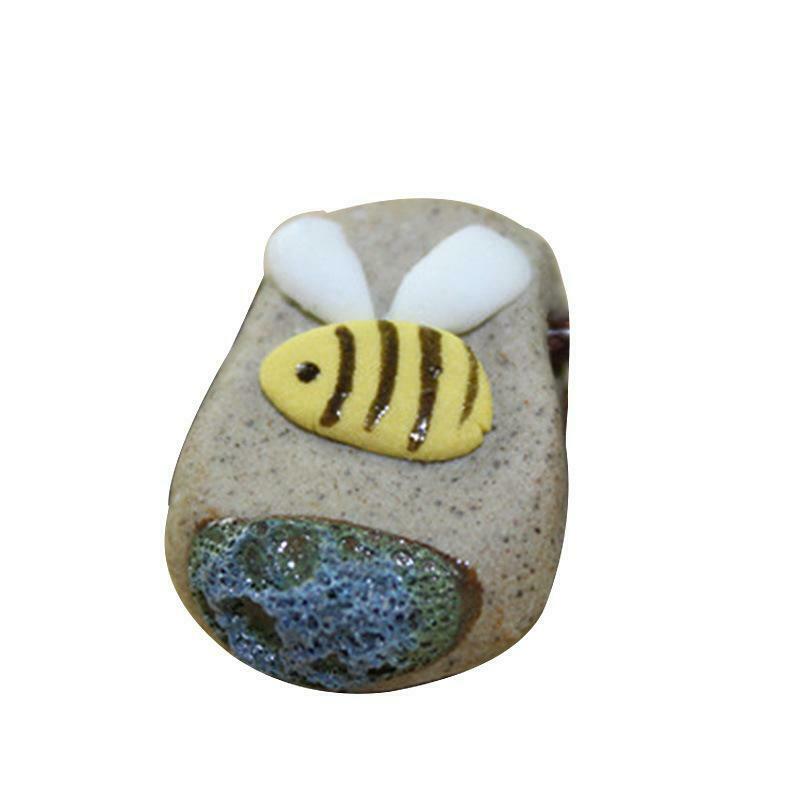Ethnic Handmade Natural Stone Wind Bee Charm Pendant Necklace Fashion Jewelry