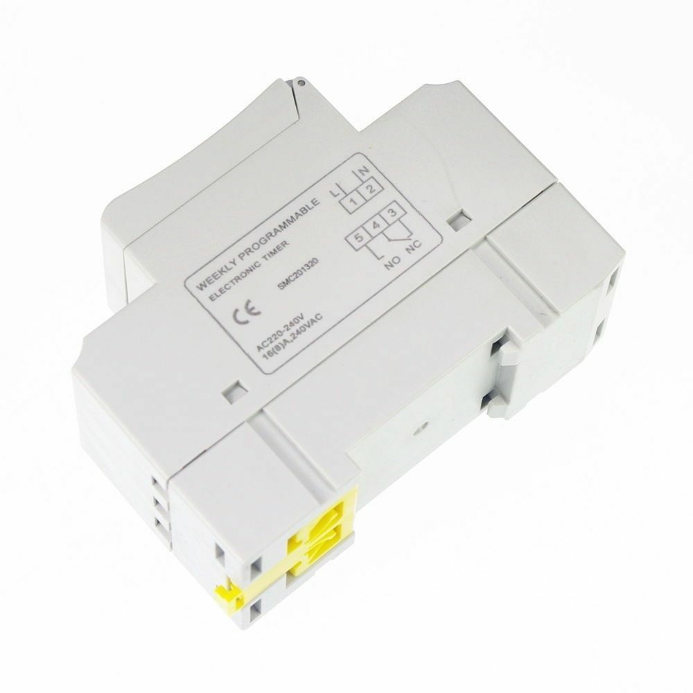 2PCS DIN RAIL DIGITAL PROGRAMMABLE 110VAC TIMER SWITCH