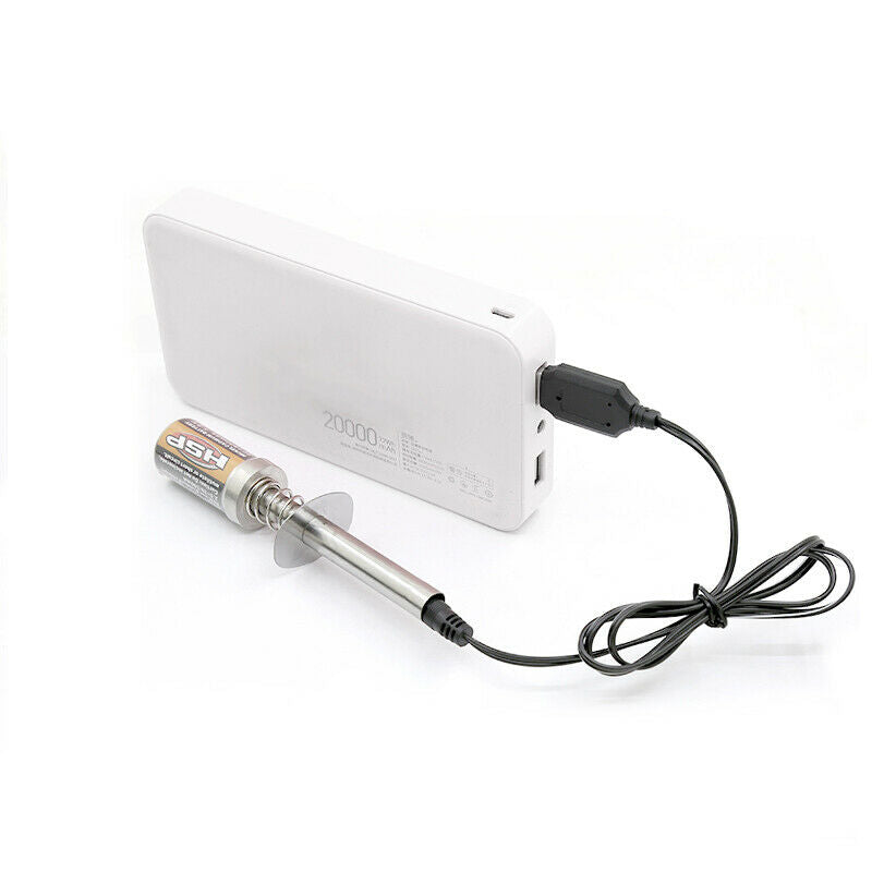 RC Nitro 1.2 V 1800Mah Rechargeable Glow Plug Starter Igniter DC USB ChargerT4W6