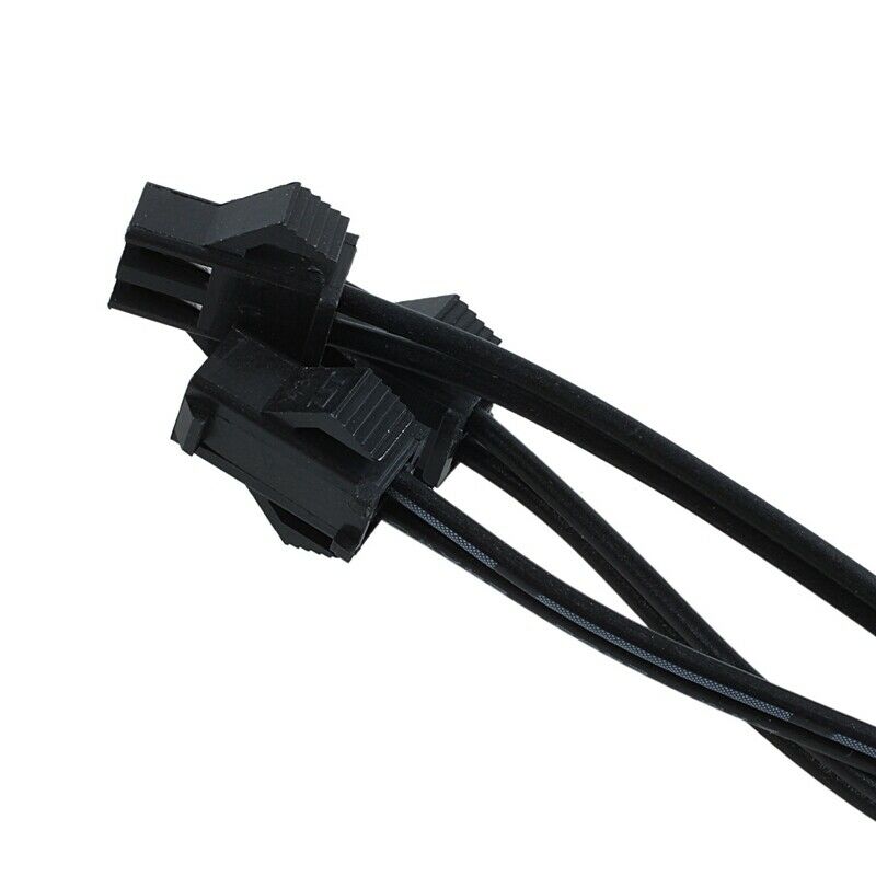 Standard 2 Pin Connector EL Wire Neon Strip Light 3 Way Splitter Cable Black ZB7