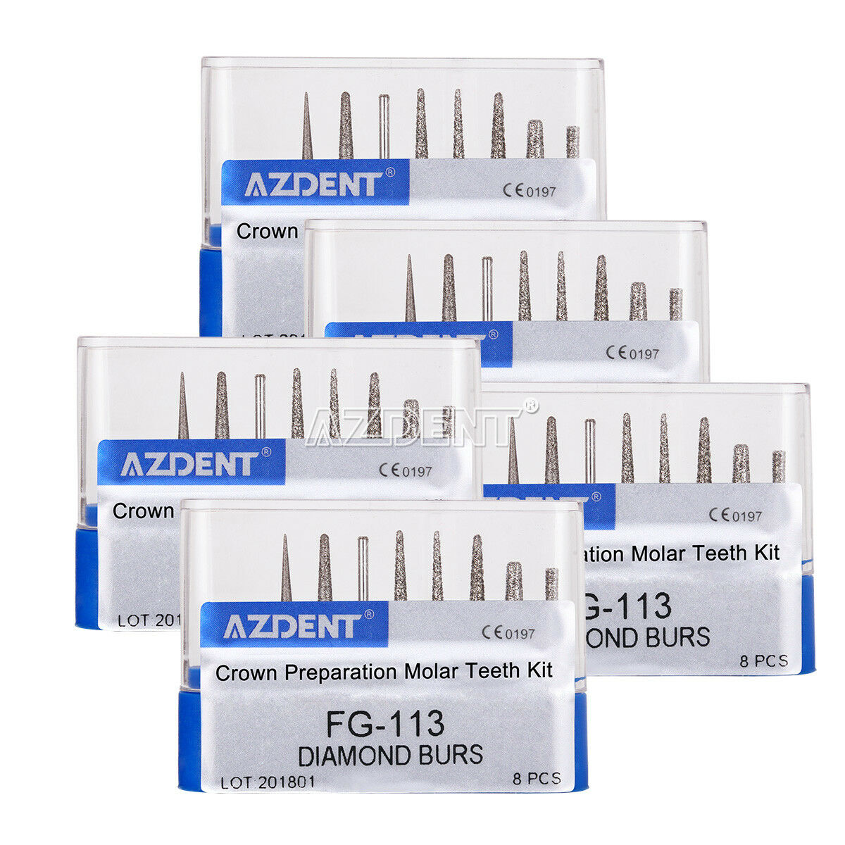 200 Boxes Dental Diamond Burs Set FG-113 FG Crown Preparation Molar Teeth Kit