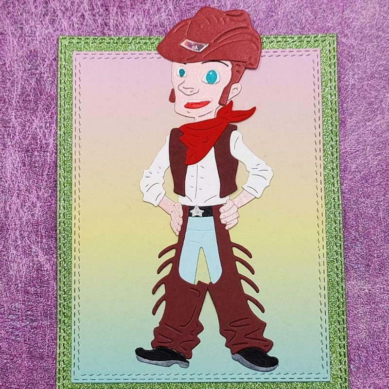 Cartoon Cowboy Carbon Steel Cutting Dies DIY Scrapbooking Photo Album Embossing