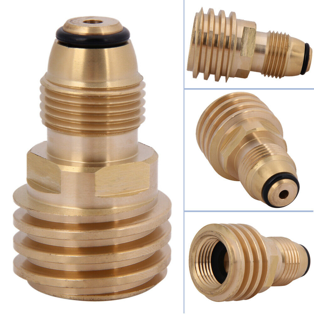 Converts Propane LP TANK POL Service Valve to QCC Outlet Brass Adapter @