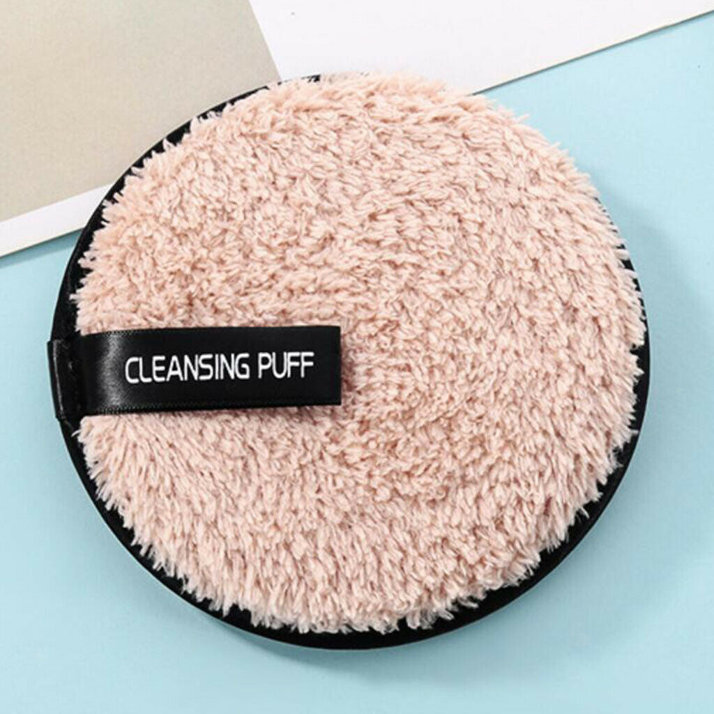 Microfiber Cloth Cotton Pads Sponge Makeup Remover Puff No pattern ( brown )