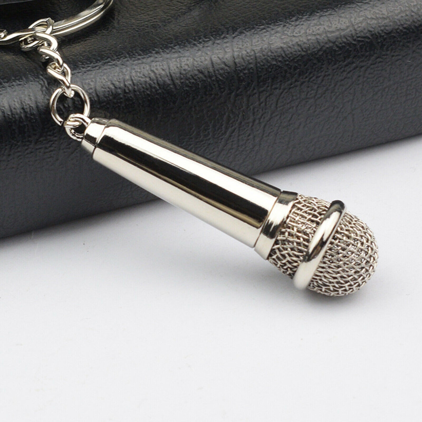 Creative Cute Microphone Keychain Hanging Pendant for Gift for Woman Man