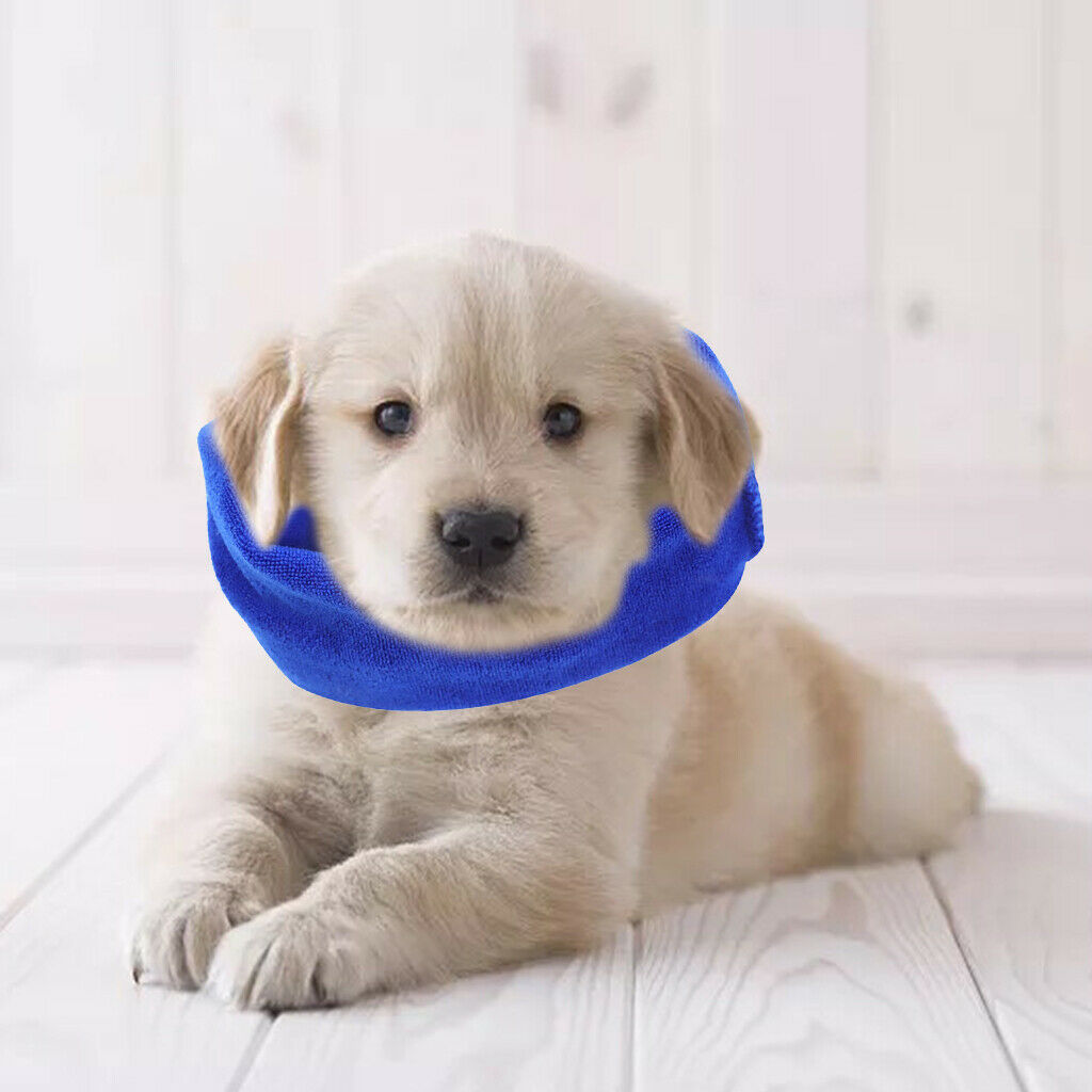 Dog Ear Wrap Dog Costume Winter Snood Headband for Noise Protection  S Blue