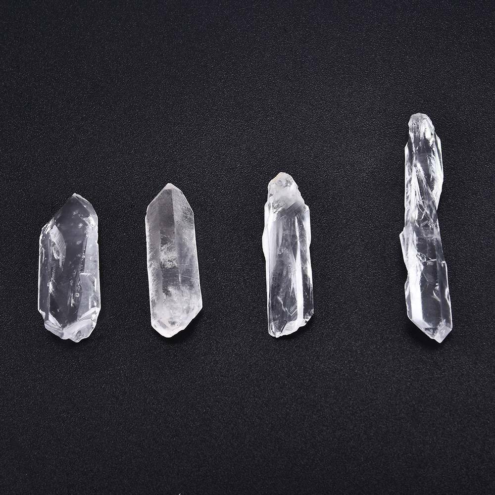 US 100% Natural Crystal White Quartz Small Points Terminated Wand Specimen 50g ~