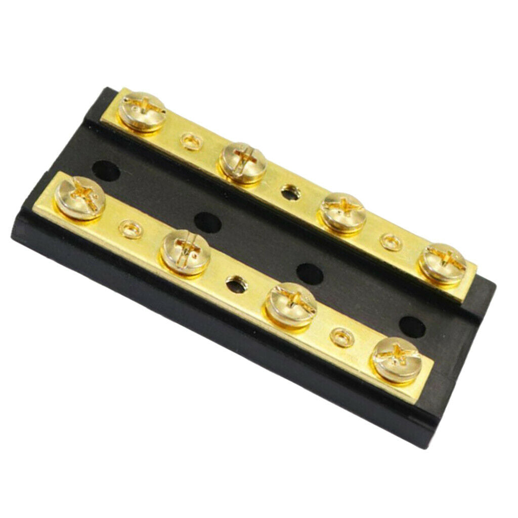 2x Marine Car 4 Gang Duel Buss Bar Block 8 Terminal 32V 60A Dual Bus Bar