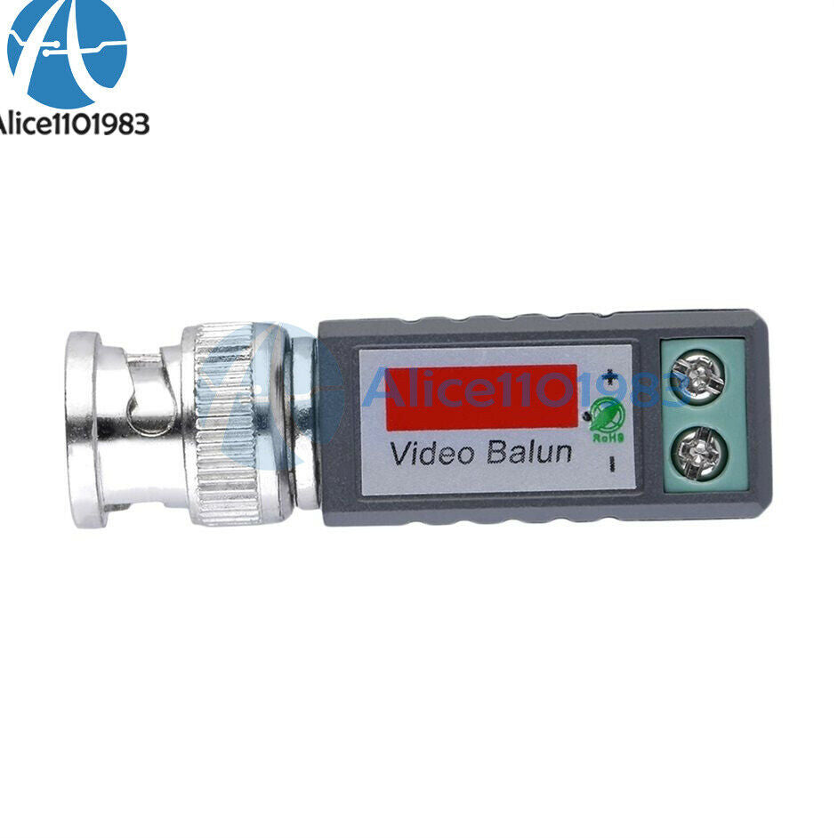 1Pair Durable CCTV Passive Video Balun UTP Transivers CAT5 BNC CONNECTORS