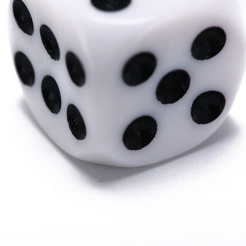 5pcs 16mm drinking dice acrylic white round corner hexahedron dice club parE DD