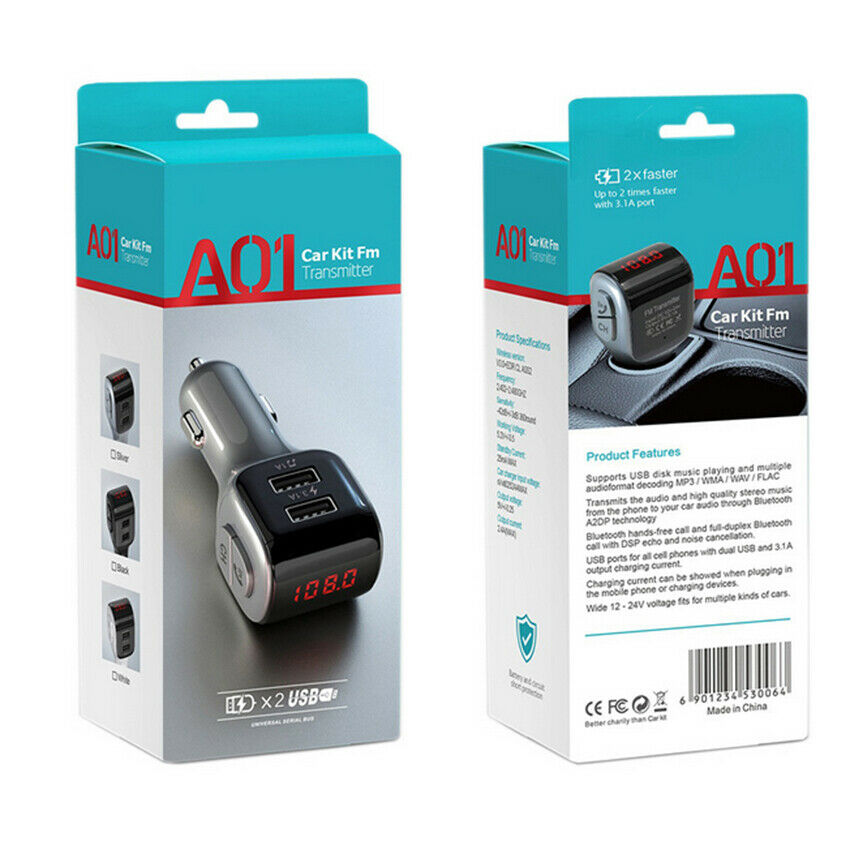 Wireless Bluetooth Car Kit FM Transmitter Radio MP3 Music Player USB Charger