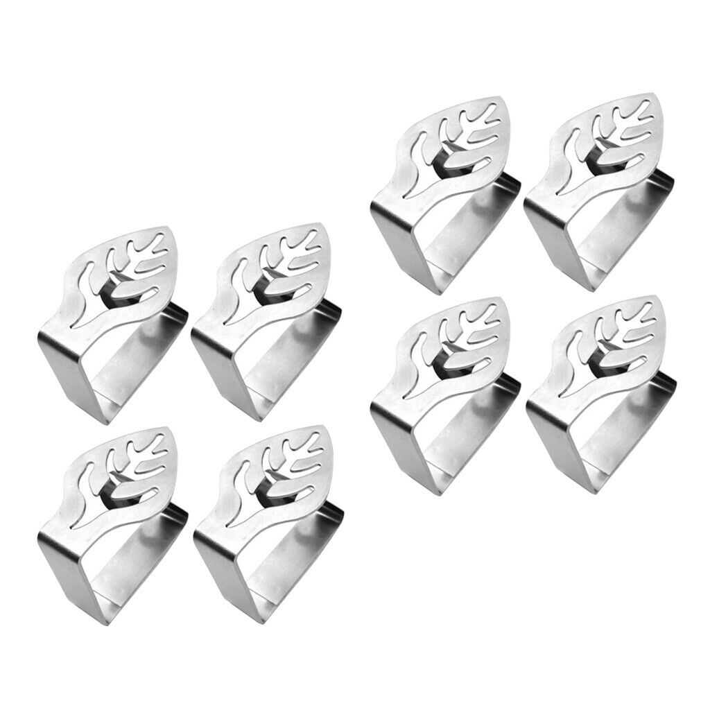 8pcs Flexible Stainless Steel Table Cover Cloth Clamps for Outdoor Picnic Tables
