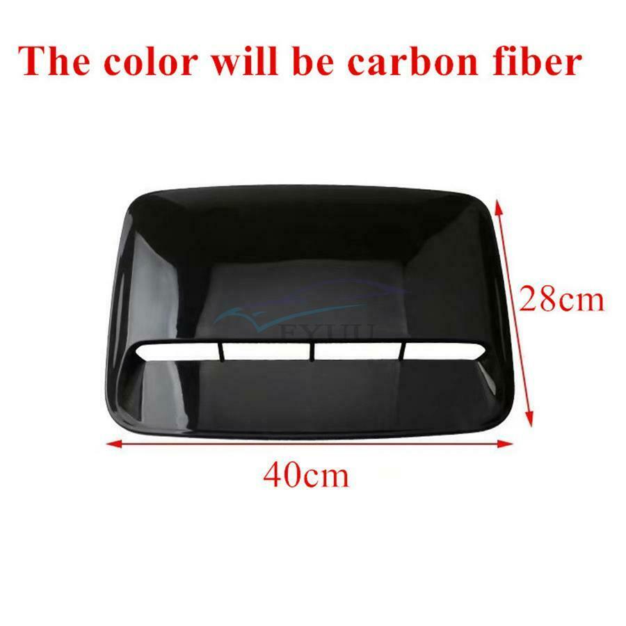 1× Universal Glossy Carbon Fiber Vehicle Exterior Decoration Air Flow Vent Cover