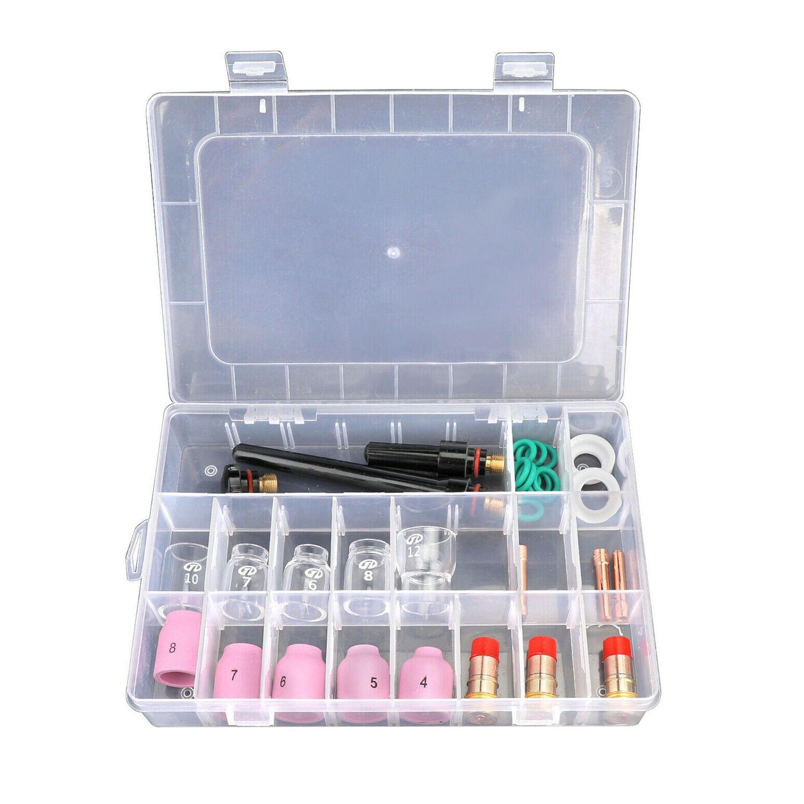 31 Pcs TIG Welding Torch Stubby Gas Lens #12 Pyrex Glass Cup Kit For WP-17/18/26