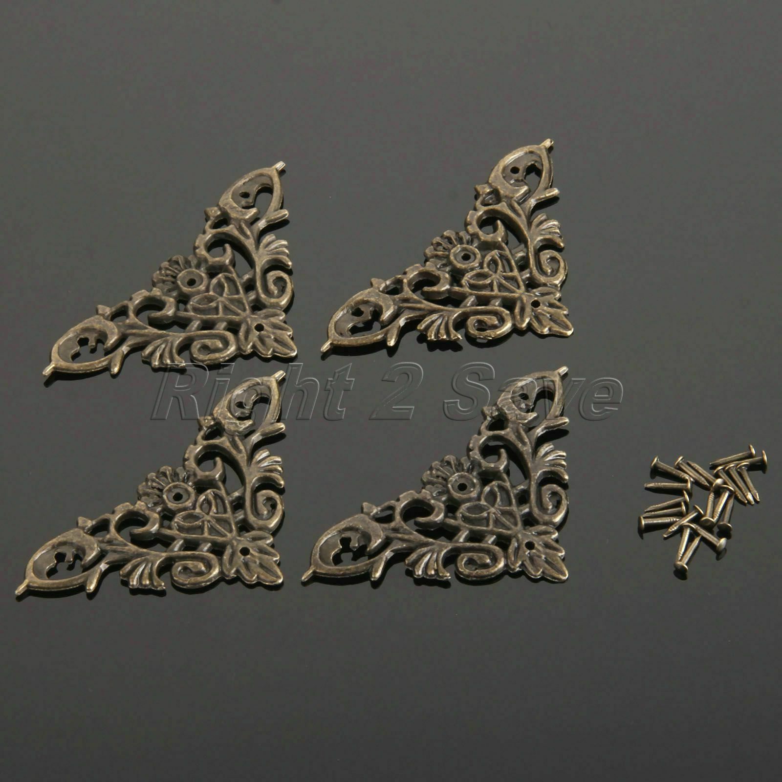 4 x Jewelry Wine Box Corner Protectors Book Scrapbook Album Corner Guard Decor