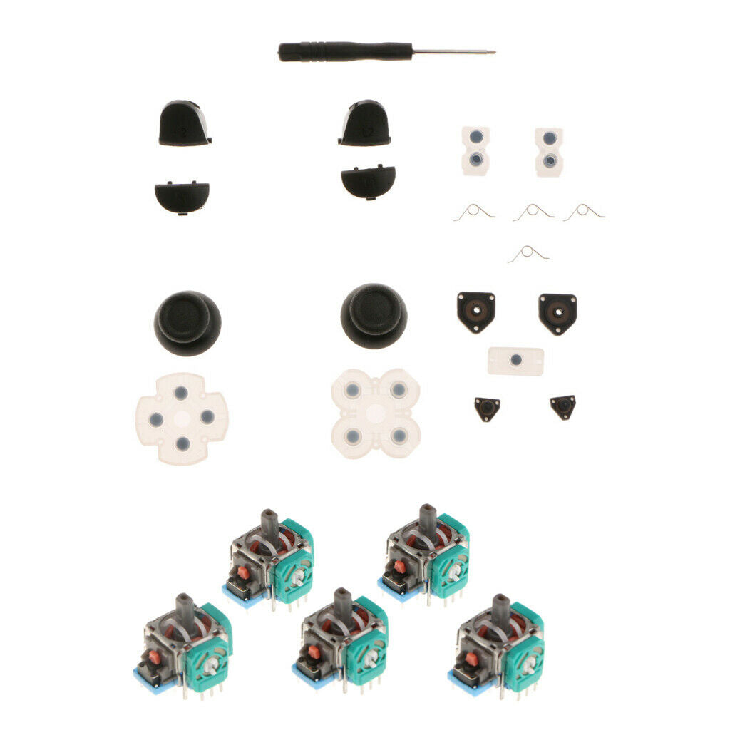 12 in 1 L1 R1 Buttons Springs for   4 Controller + 5x Analog Stick