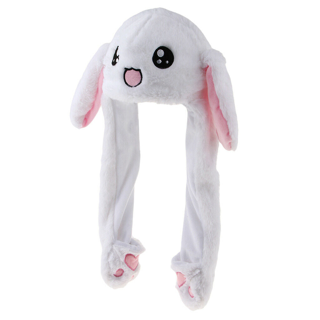 Women Girls Warm Rabbit Ear in Motion Jumping Hat in Hat