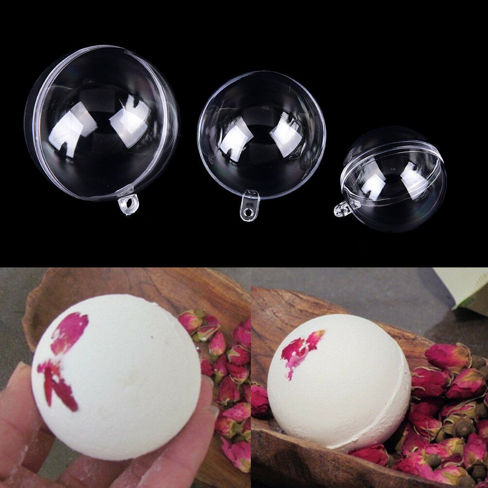 Bath Bomb Molds Christmas Ball Ornaments 3 Size with 15 set Cclear Plastic BDAU