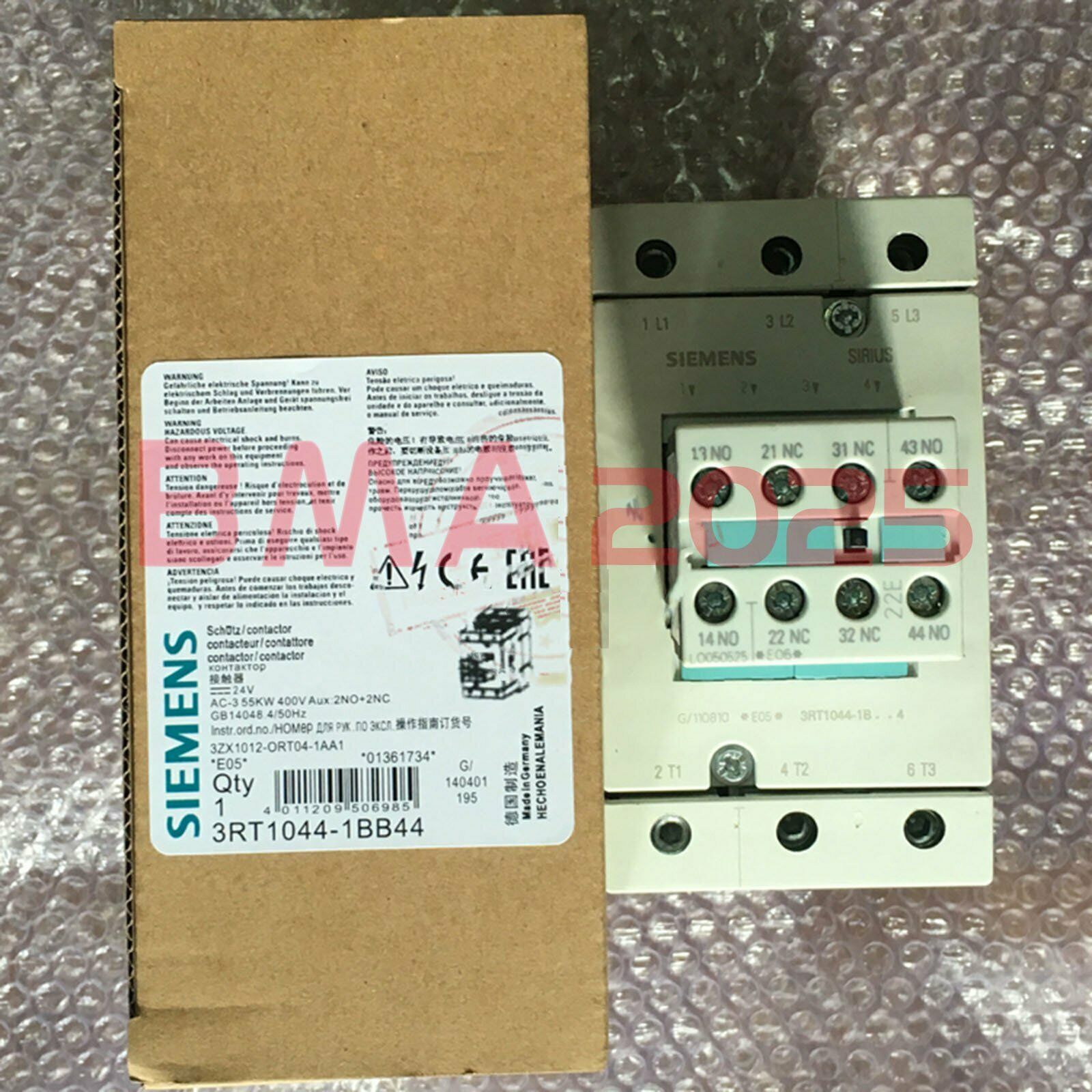 1PC New DC contactor 3RT1044-1BB44 1year warranty DHL free Ship SM9T