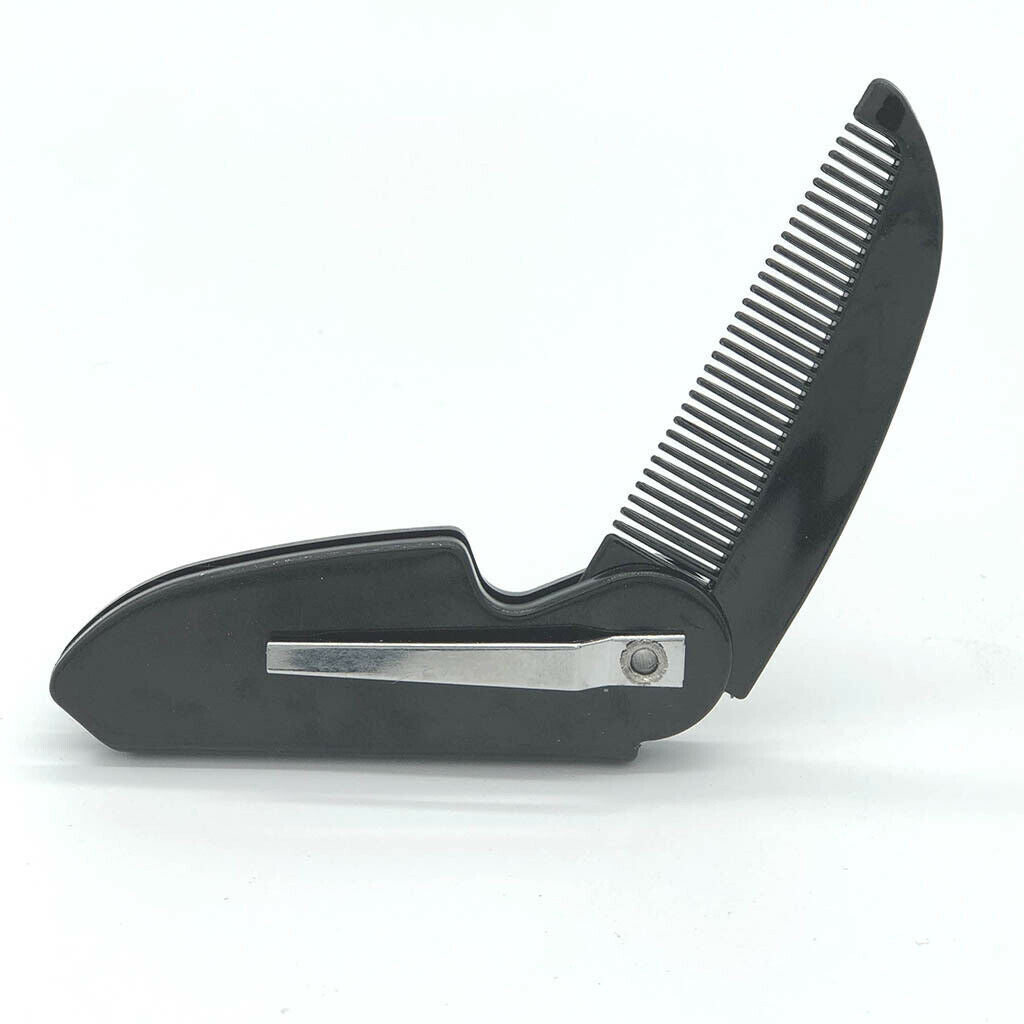 Handmade Plastic Foldable Mustache Beard Comb for Pockets Wallet Anti-static