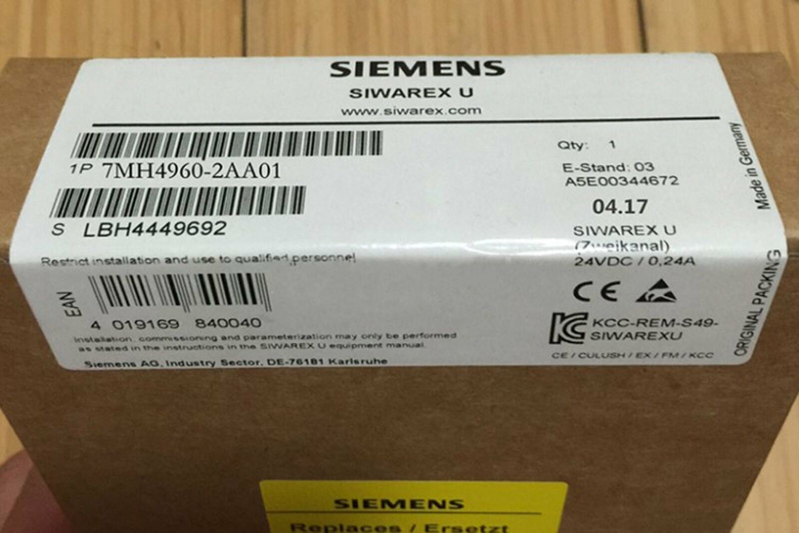 1PC NEW Siemens Weighing Module 7MH4960-2AA01 One year warranty