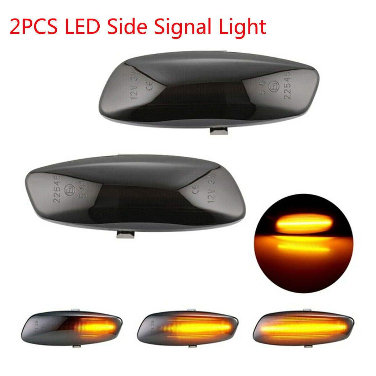 For Peugeot 207308 3008 5008 Citroen C3 C4 C5 Car Smoke LED Dide Turn Signals x2