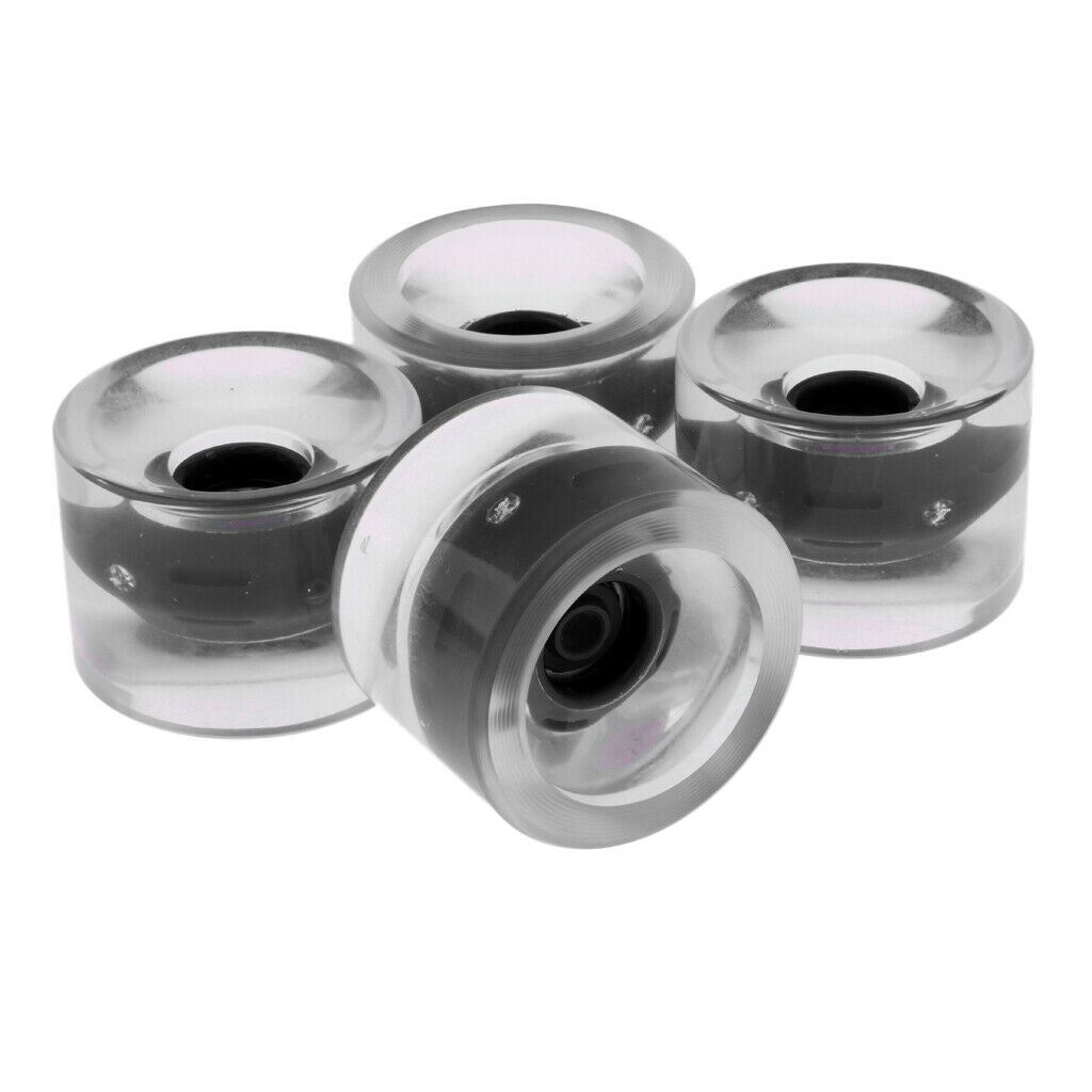4x 70x51mm Outdoor Skateboard Wheels Glow Flash Longboard Wheel Replacement