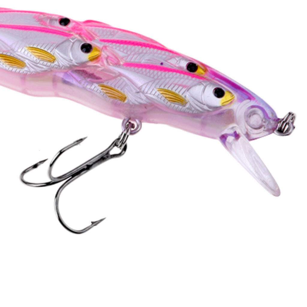 Wobblers Fishing Lure Crankbait Minnow Trolling Bass Pike Many Fish Pink