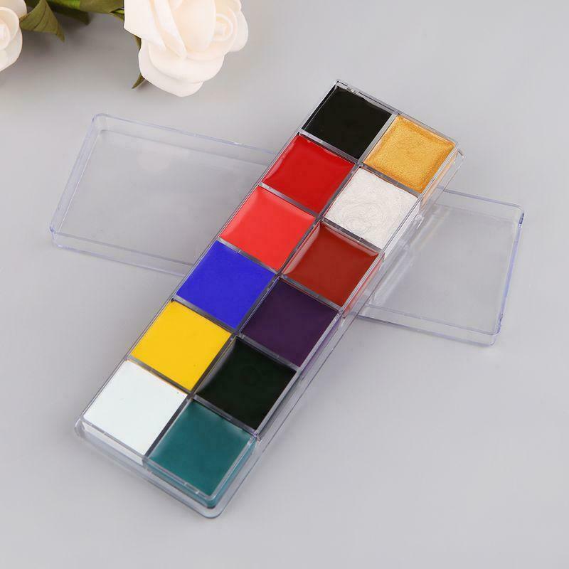 Face Body 12 Colors Oil Painting Paint Pigment for Beauty Kit Makeup Cosmetic