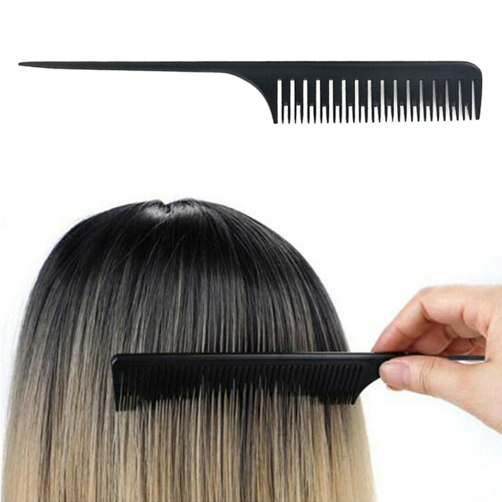 2 Pieces Anti-static Weave Highlighting Foiling Comb Styling Rat Tail Comb