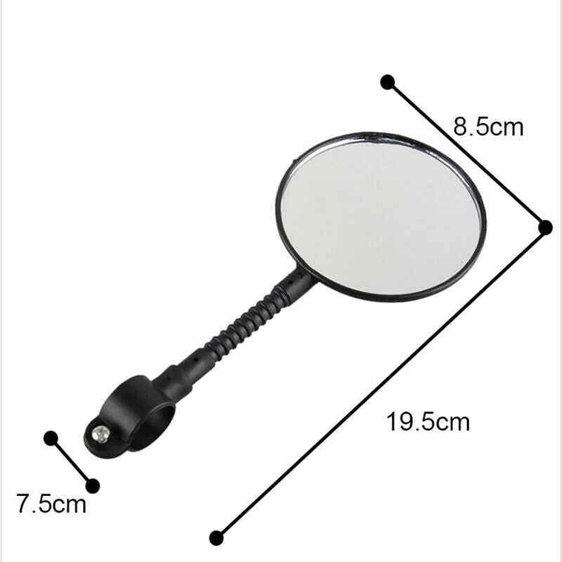 2Pcs Bicycle mirror Bike Handlebar Flexible Rear Back Mirror Rearview  NewB Lt