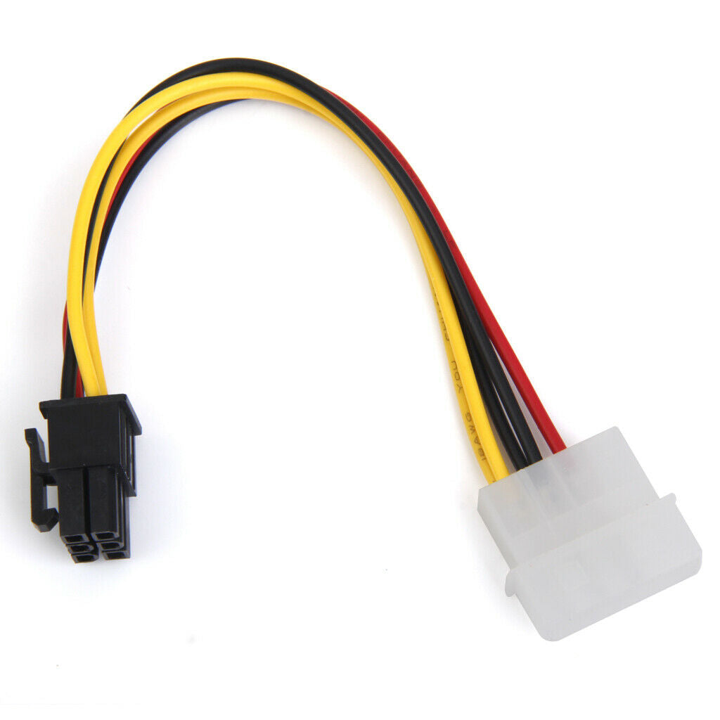 4-Pin  Male to 6-Pin PCI- Express PCI-E Female Power Adapter Cable 18cm