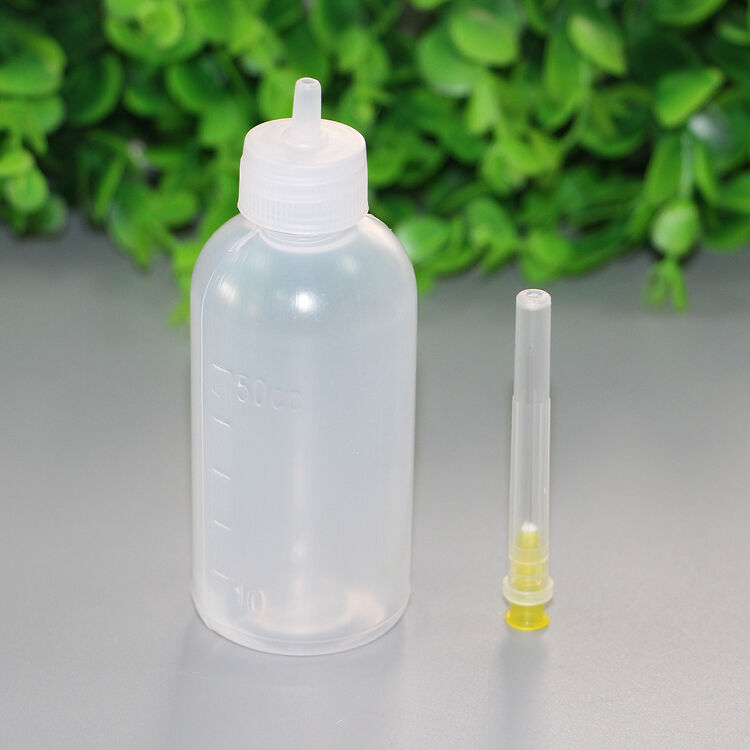 2Pcs White Plastic Glue Liquid Container Bottle Dispenser