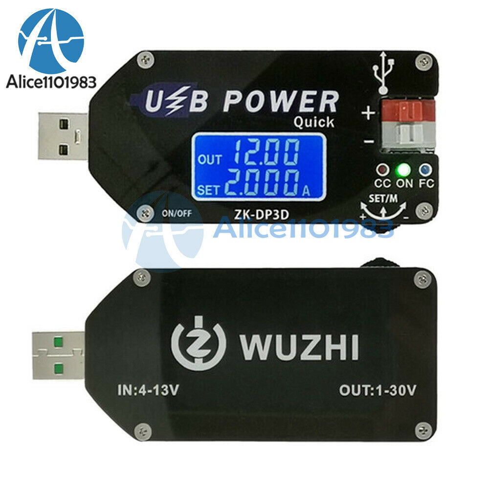 Digital Control USB Adjustable Power Supply Module CC CV Speed Controller 2A 15W