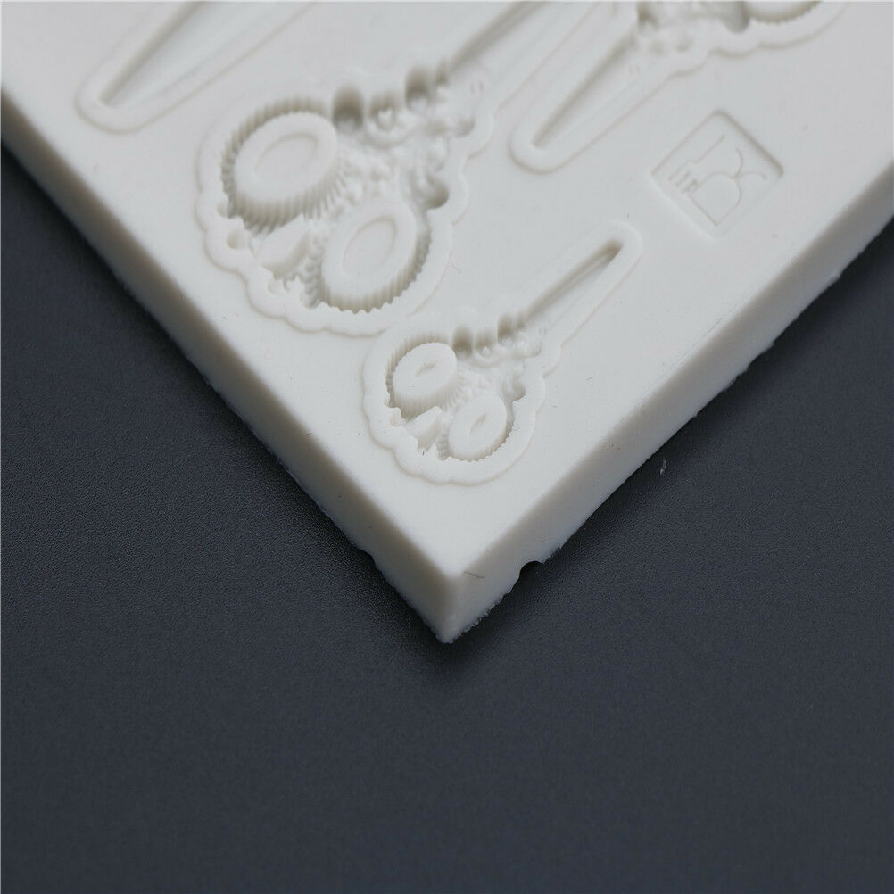Scissors Silicone Fondant Mold Cake Decorating Tools Chocolate Gumpaste Mo.l8