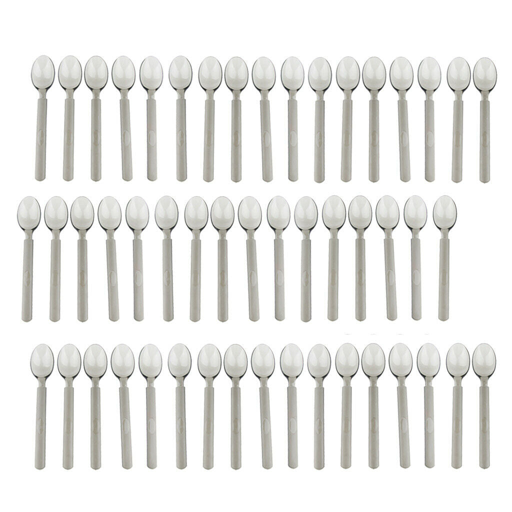 50 Pieces Thick Disposable Plastic Tableware Cutlery, Single-packaged Spoon
