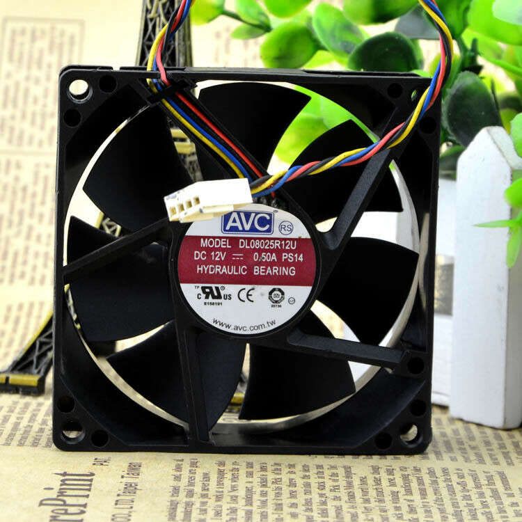 For AVC DL08025R12U PS42 fan 80*80*25mm 0.50A 4pin