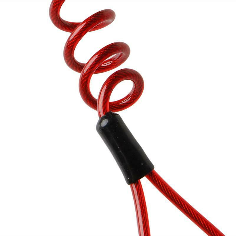 Bike Motorcycle Scooter Alarm Disc Lock Security Spring Reminder Cable Strong