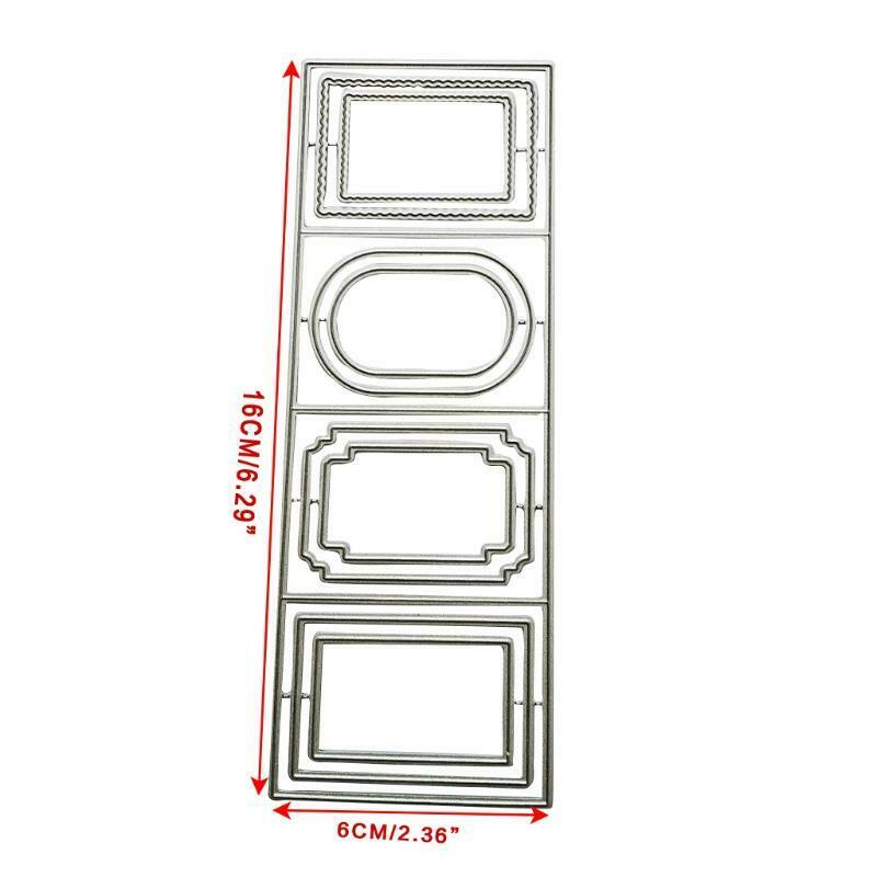 Frame Metal Cutting Dies Stencil DIY Scrapbooking Album Paper Card Template Mold