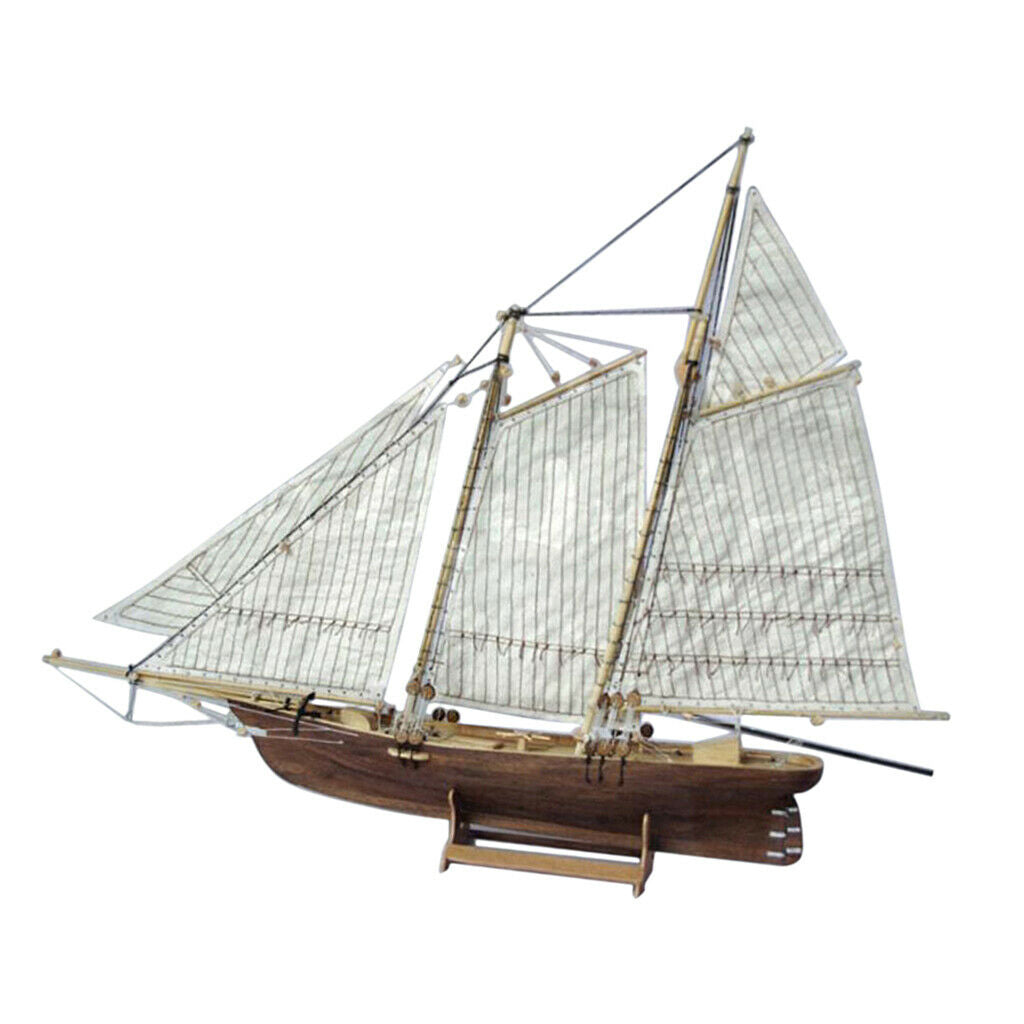 Crafts 1:120 DIY Kits Boat 1851 America Wooden Sailboat Ship Puzzles Toys