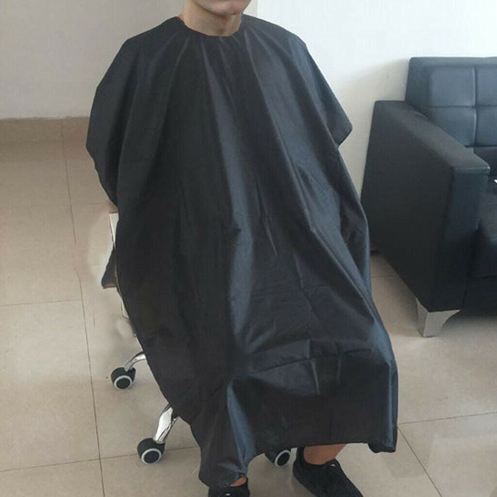3Pcs Reusable Hairdressing Salon Cape Home Haircut Gown Capes Cloth Black