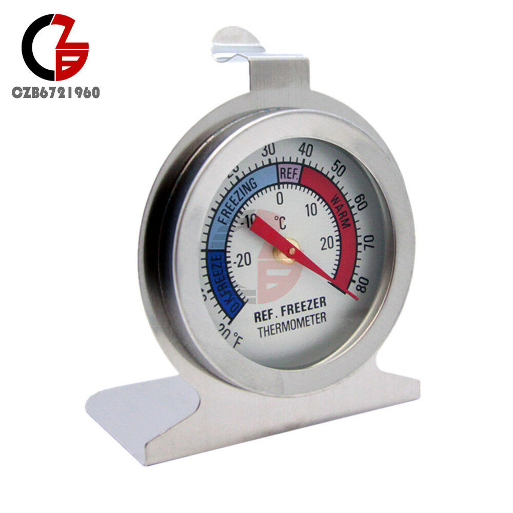 Stainless Steel Useful Temperature Refrigerator Freezer Dial Type Thermometer
