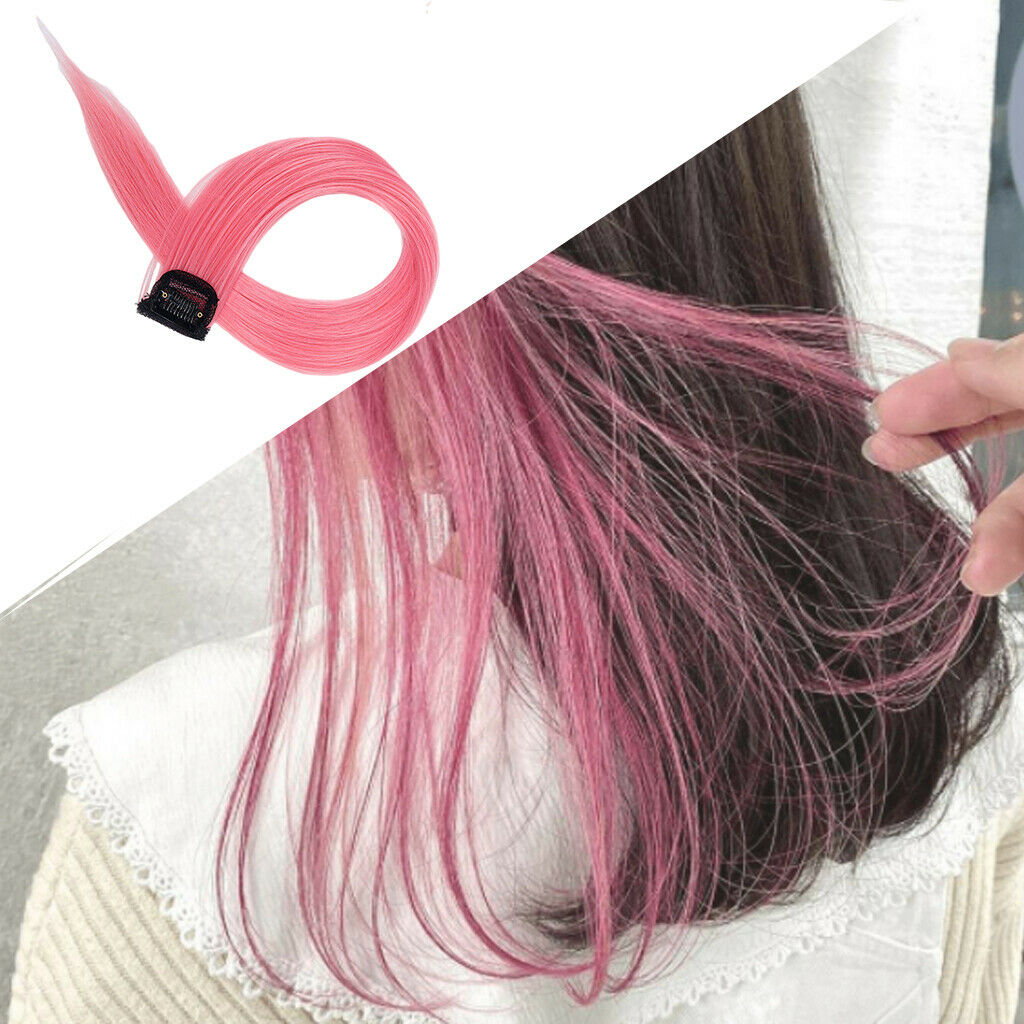 Colorful Hair Piece Synthetic Fiber Bleaching Dyeing Girls Kids Set I