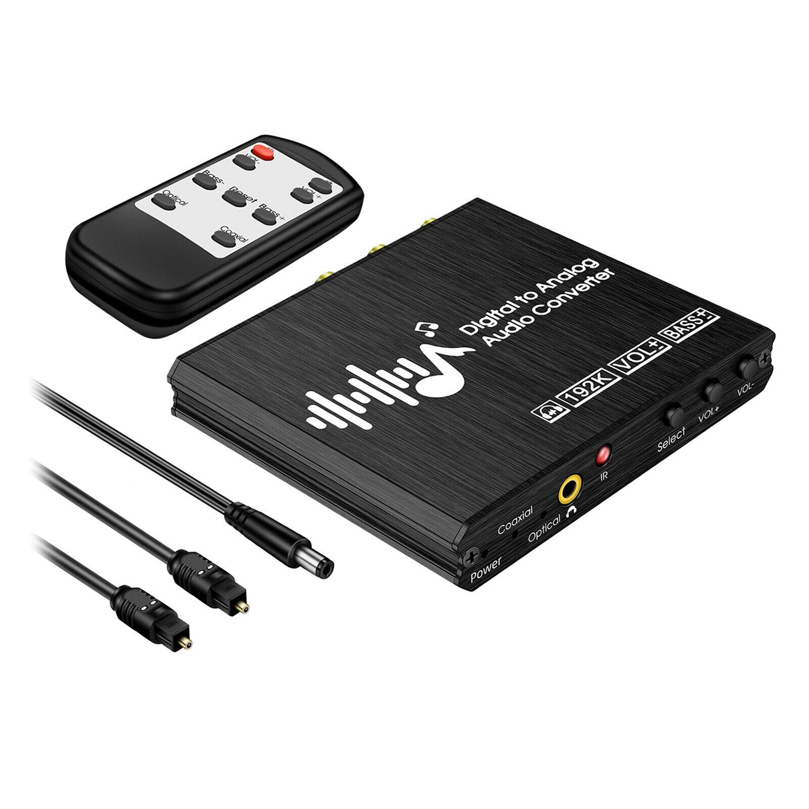 Digital-Analog Audio Converter DAC USB 192KHz with Remote Control for DVD TV .
