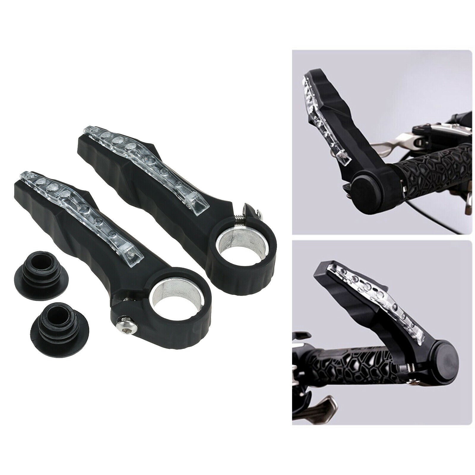 2pcs/set Bicycle Handlebar Grips Light Bar End Lamp for Road Bikes Cycling