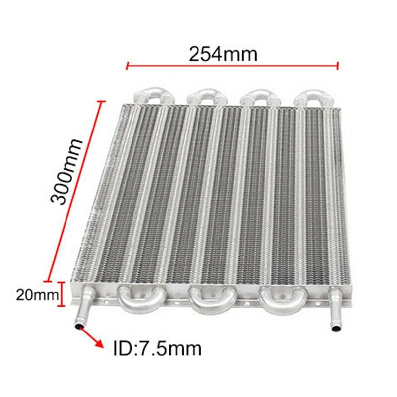 Universal Car Air Condenser Radiator AFT 6 Row Oil Cooler Fin Pipe Belt CondB1L6