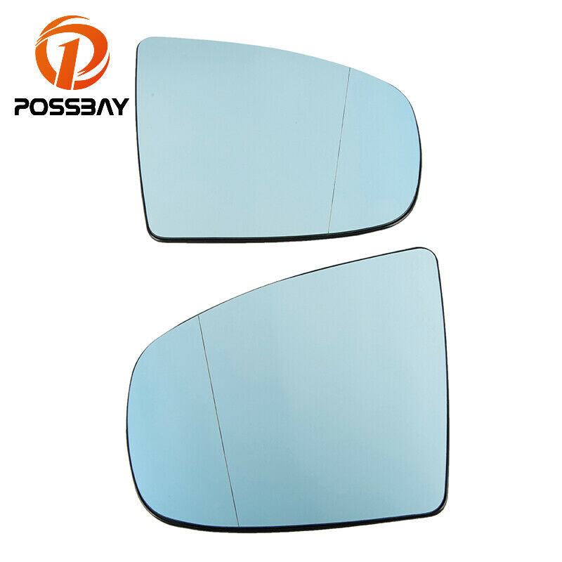 Pair Door Side Rearview Mirror Glass Heated Left Right Fits BMW X5 X6 2007-2014